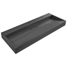 Wall Hung Basin QUENKO 1200 x 460 mm Mineral Cast Black