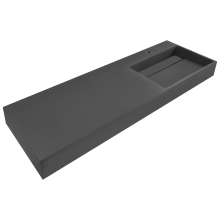 Wall Hung Basin CUSCO 1500 x 480 mm Mineral Cast Black