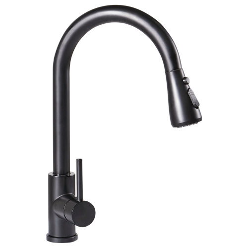 Beliani Kitchen Pull Out Tap PAIMUN Black