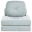 Beliani Single Sofa Bed OLDEN Chenille Light Blue 1