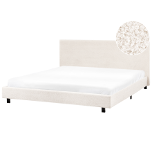 Bed Boucle ALBI 180 x 200 cm (EU Super King) Off-White
