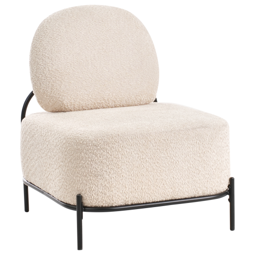 Beliani Armchair LUNDE Fabric Beige