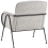 Beliani Armchair TRYSNES Fabric Black/ White 6
