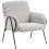 Beliani Armchair TRYSNES Fabric Black/ White 4