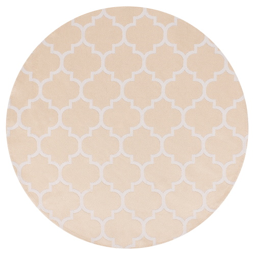 Beliani Outdoor Rug MOSORE Beige ø 120 cm