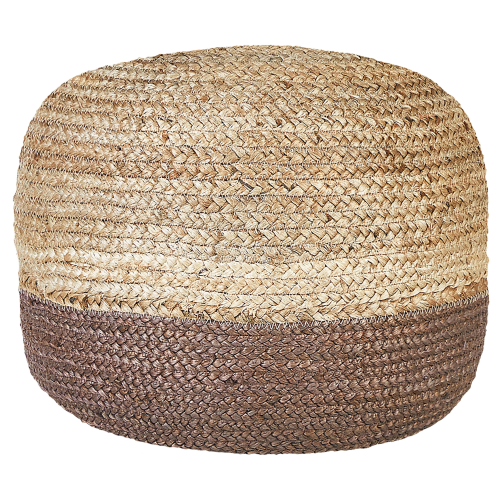Beliani Pouffe DUKI Jute Brown