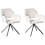Beliani Set of 2 Dining Chairs CINEY Fabric Light Beige 1
