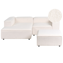 Modular Corner Sofa 2 Seater ARDAL with Ottoman Boucle Off-White Right Hand