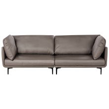 Sofa 3 Seater REVSNES Fabric Brown