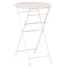 Garden Bar Table TRIESTE 60 cm 60 cm Metal Light Beige