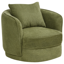 Swivel Armchair ANDALEN Fabric Green