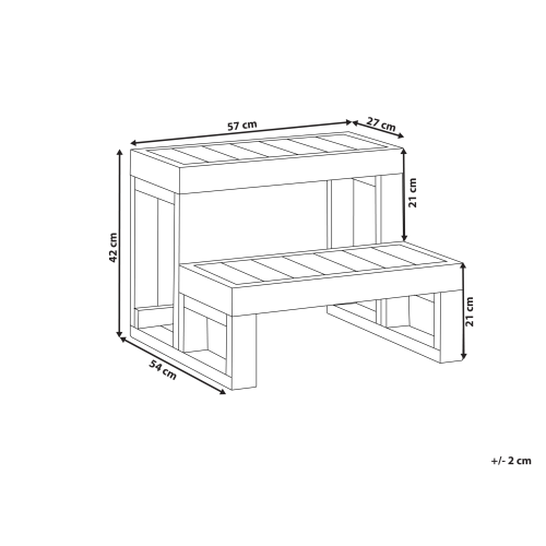 Beliani Hot Tub Steps LIMAY Grey 2