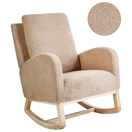 Beliani Rocking Chair ALSTA Boucle Beige