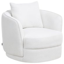 Swivel Armchair ANDALEN Fabric White