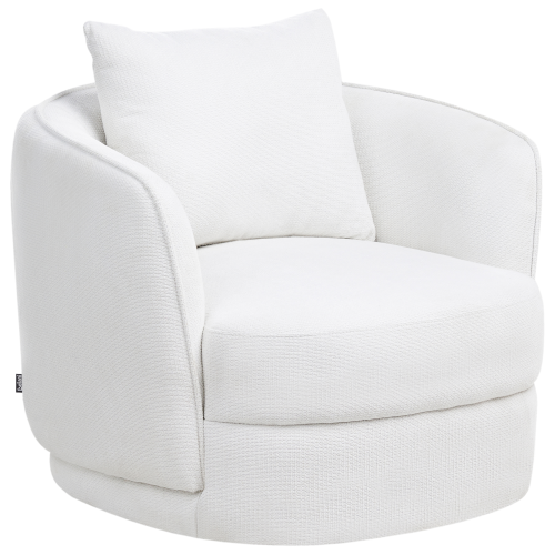 Beliani Swivel Armchair ANDALEN Fabric White