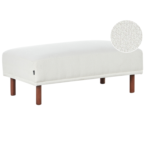 Beliani Ottoman HOLT Boucle White