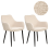 Beliani Set of 2 Dining Chairs ALDEN Boucle Light Beige 1