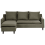 Beliani Corner Sofa ELVENES Velvet Dark Green Right Hand 1
