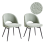 Beliani Set of 2 Dining Chairs ONAGA Boucle Light Green 1