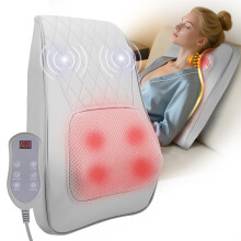 Shiatsu Neck & Back Massager with Heat, 3D Kneading Massage Pillow, 3 Speeds & 2 Massage Directions, 2 Heat Levels 15-Min Auto Off, Deep Muscle Relief