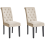 Beliani Set of 2 Dining Chairs VELVA Fabric Light Beige 1