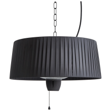 Hanging Infrared Patio Heater ASCEA 1500 W Black