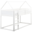 Beliani Mid Sleeper Bed House Pine Wood DIENNE 90 x 200 cm (EU Single) White 1