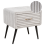 Beliani 1 Drawer Bedside Table FLAYAT Corduroy Light Grey 1