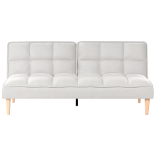 Sofa Bed 3 Seater SILJAN Fabric Off-White
