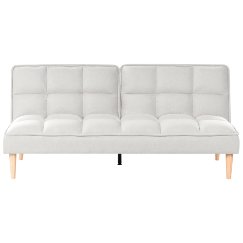 Beliani Sofa Bed 3 Seater SILJAN Fabric Off-White