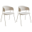 Beliani Set of 2 Dining Chairs ALANSON Chenille Light Beige 1