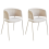 Beliani Set of 2 Dining Chairs SPRINGER Chenille Light Beige 1