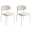Beliani Set of 2 Dining Chairs COWLEY Chenille Light Beige 1
