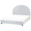 Beliani Bed Chenille VAUCLUSE 140 x 200 cm (EU Double) Light Blue 1