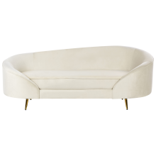 Sofa 2 Seater SAVAR Velvet Light Beige