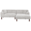 Beliani Corner Sofa 3 Seater HOLT Fabric Light Grey Left Hand 1
