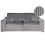 Beliani 3 Seater SANDORA Corduroy Grey 1