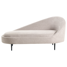 Right-Hand Chaise Longue VALREAS Fabric Taupe