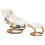 Beliani Massage Chair FORCE with Footstool Faux Leather Light Beige 1
