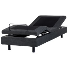 Adjustable Bed without Headboard Fabric DUKE 90 x 200 cm (EU Single) Dark Grey