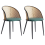 Beliani Set of 2 Dining Chairs CORNELL Metal Green 1