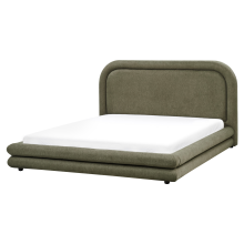 Waterbed Faux Linen LAVARDENS 160 x 200 cm (EU King Size) Green