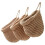 3 Pack Boho Cotton Rope Hanging Wall Baskets, Teardrop Storage Baskets with Hooks, Multi Size Holder for Potatoes 3