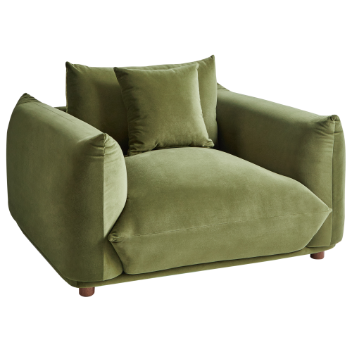 Beliani Armchair LUVOS Velvet Green