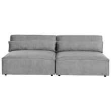 Modular Sofa 2 Seater HELLNAR Fabric Grey