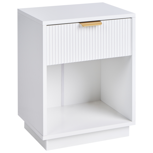 Beliani 1 Drawer Bedside Table SUMMERVILLE White