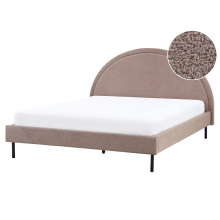 Bed Boucle MARGUT 160 x 200 cm (EU King Size) Taupe