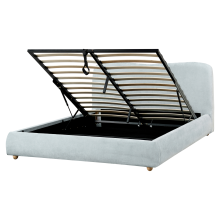 Ottoman Bed BLAGNAC Chenille Light Blue 160 x 200 cm (EU King Size)