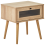 Beliani 1 Drawer Bedside Table ALBANY Light Brown 1