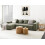 Beliani Corner Sofa LUNGO Corduroy Green Right Hand 2